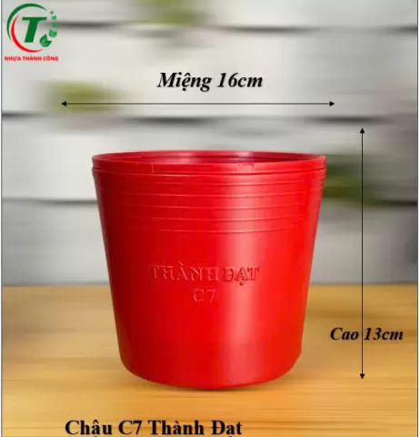 Sản phẩm C7 - CHẬU NHỰA MỀM ĐỎ THÀNH ĐẠT C7