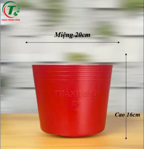 Sản phẩm C9 - CHẬU NHỰA MỀM ĐỎ THÀNH ĐẠT C9 PHÚC